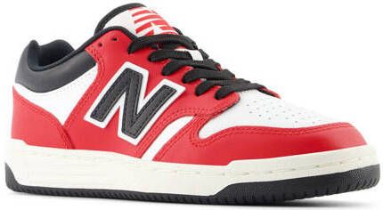 New Balance 480 sneakers wit rood zwart Jongens Meisjes Leer Meerkleurig 36