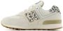 New Balance 574 V1 sneakers dierenprint offwhite blauw Ecru Jongens Meisjes Suede 34.5 - Thumbnail 2