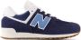 New Balance 574 sneakers donkerblauw wit Jongens Meisjes Suede Meerkleurig 36 - Thumbnail 2