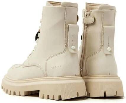 Nubikk Fae Bobbi Jr leren veterboots ecru Meisjes Leer Effen 34