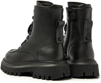 Nubikk Fae Bobbi Jr leren veterboots zwart Meisjes Leer Effen 29