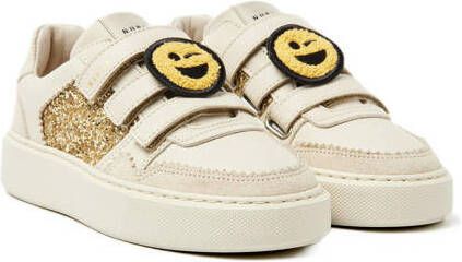 Nubikk leren sneakers wit goud glitter Meisjes Leer Meerkleurig 28