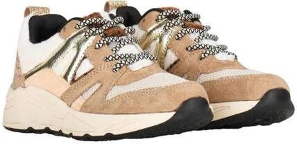 PS Poelman chunky sneakers taupe Bruin Meisjes Imitatieleer Meerkleurig 37