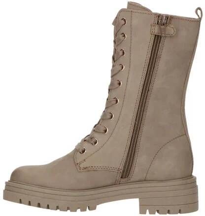 PS Poelman leren veterboots taupe Bruin Meisjes Leer Effen 39