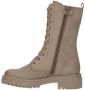 PS Poelman leren veterboots taupe Bruin Meisjes Leer Effen 31 - Thumbnail 2