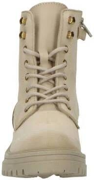 PS Poelman Mink-83 leren veterboots beige Meisjes Leer Effen 38