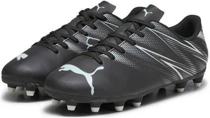 Puma Attacanto FG AG Junior voetbalschoenen zwart wit Jongens Meisjes Imitatieleer 28