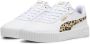 Puma Carina 2.0 Animal sneakers wit beige bruin Meisjes Imitatieleer Dierenprint 35.5 - Thumbnail 3