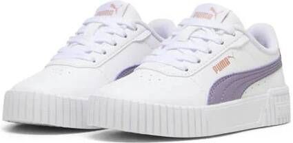 Puma Carina 2.0 sneakers wit lila oker Jongens Meisjes Imitatieleer Effen 34