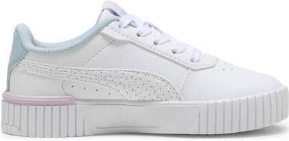 Puma Carina 2.0 Tropical sneakers wit lichtblauw lila Jongens Meisjes Imitatieleer 28