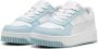 Puma Carina Street leren sneakers wit lichtblauw zilver Meisjes Leer Meerkleurig 28 - Thumbnail 3