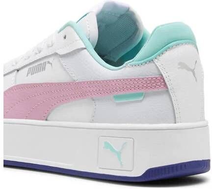 Puma Carina Street sneakers wit roze mintgroen Meisjes Leer Meerkleurig 35.5