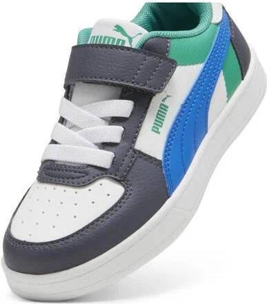 Puma Caven 2.0 Block sneakers wit kobaltblauw grijs Jongens Meisjes Imitatieleer 28