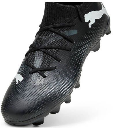 Puma Future 7 Match FG AG Junior voetbalschoenen zwart wit Jongens Meisjes Imitatieleer 33