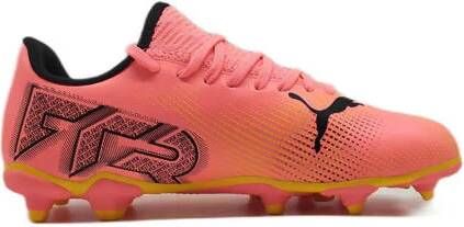 Puma Future 7 Play FG AG Jr. Junior voetbalschoenen roze zwart oranje Jongens Meisjes Imitatieleer 37