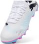 Puma Future 7 Play FG AG Jr. voetbalschoenen wit roze blauw Imitatieleer 34 - Thumbnail 3
