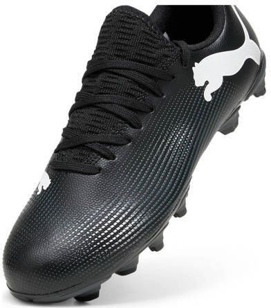 Puma Future 7 Play FG AG Junior voetbalschoenen zwart wit Jongens Meisjes Imitatieleer 28