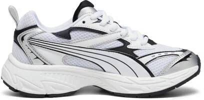 Puma Morphic Base sneakers lichtgrijs zwart Jongens Meisjes Mesh 37