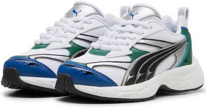 Puma Morphic Techie sneakers wit zwart groen Mesh Meerkleurig 35 - Foto 3