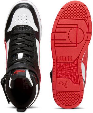 Puma RBD Game sneakers wit rood zwart Jongens Meisjes Gerecycled polyester 35.5