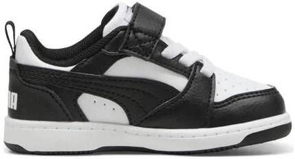 Puma Rebound v6 Low sneakers wit zwart Jongens Meisjes Imitatieleer Meerkleurig 23