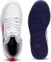 Puma Rebound v6 Mid V6 Mid sneakers lichtgrijs donkerblauw rood Imitatieleer 39 - Thumbnail 5