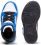 Puma Rebound V6 Mid sneakers wit zwart blauw Jongens Meisjes Imitatieleer 34 - Thumbnail 3