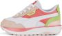 Puma Cruise Rider Peony sneakers wit roze groen Meisjes Mesh Meerkleurig 30 - Thumbnail 3