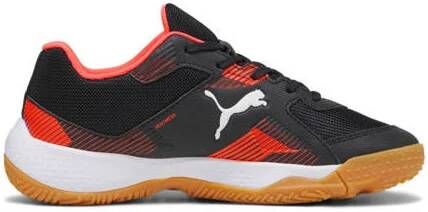 Puma Solarflash Jr II voetbalschoenen zwart wit rood Jongens Meisjes Imitatieleer 28