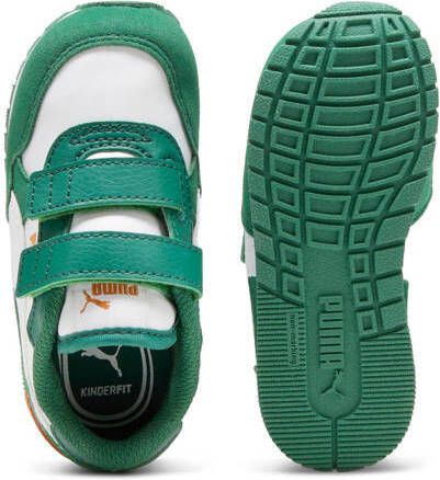 Puma ST Runner V3 sneakers groen wit geel Jongens Meisjes Imitatieleer 23