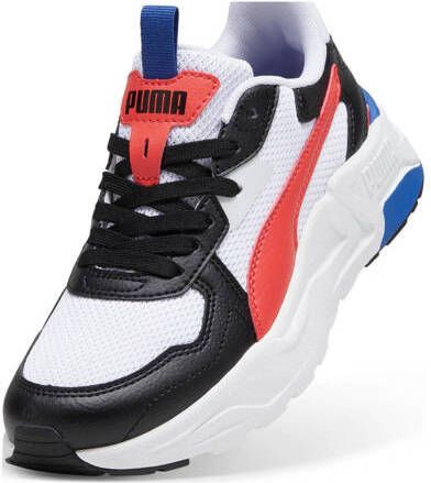 Puma Trinity Lite Jr sneakers wit rood zwart Jongens Meisjes Mesh 38