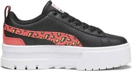 Puma Wild sneakers zwart roze Meisjes Imitatieleer Dierenprint 36