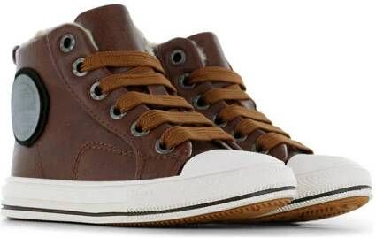 Shoesme gevoerde sneakers cognac Bruin Jongens Imitatieleer Effen 32