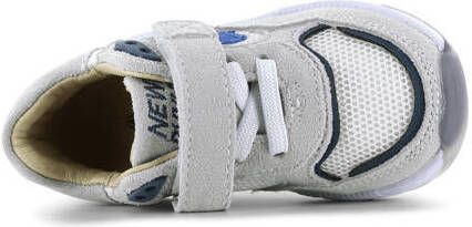 Shoesme leren sneakers grijs blauw Jongens Leer Meerkleurig 22