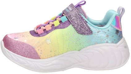 Skechers Unicorn sneakers met lichtjes roze multi Meisjes Textiel Meerkleurig 28