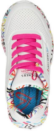 Skechers Uno Light sneakers wit multi Meisjes Imitatieleer Hartjes 31