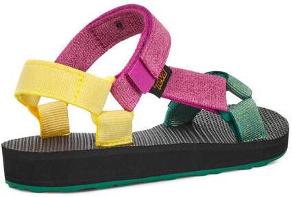 Teva sandalen roze geel groen Meisjes Textiel Meerkleurig 32