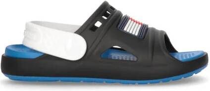 Tommy Hilfiger badslippers met hielbandje zwart Jongens Meisjes Rubber 22