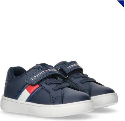 Tommy Hilfiger Blauw Jongens Imitatieleer Logo 28 Sneakers