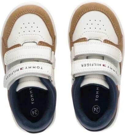 Tommy Hilfiger Ecru Jongens Imitatieleer Logo 25 Sneakers