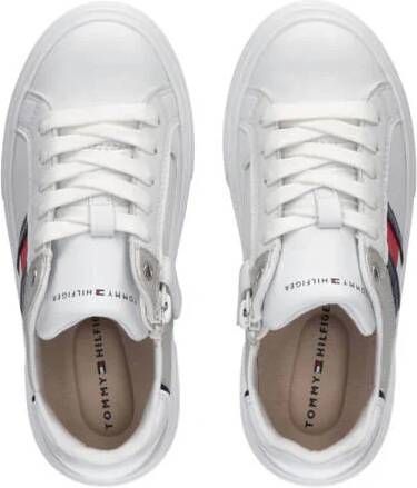 Tommy Hilfiger sneakers wit zilver Meisjes Imitatieleer Meerkleurig 33