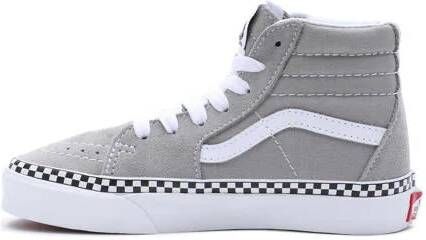 Vans SK8-Hi Checkerboard Foxing sneakers grijs Jongens Meisjes Suede Meerkleurig 27