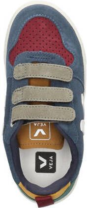 Veja SMALL V-10 leren sneakers donkerblauw multi Jongens Leer Meerkleurig 33