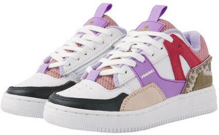 VINGINO Milou leren sneakers wit roze Multi Meisjes Leer Meerkleurig 28 - Foto 3