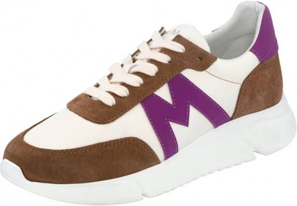 Alba moda Sneaker Runner Cognac Beige Paars