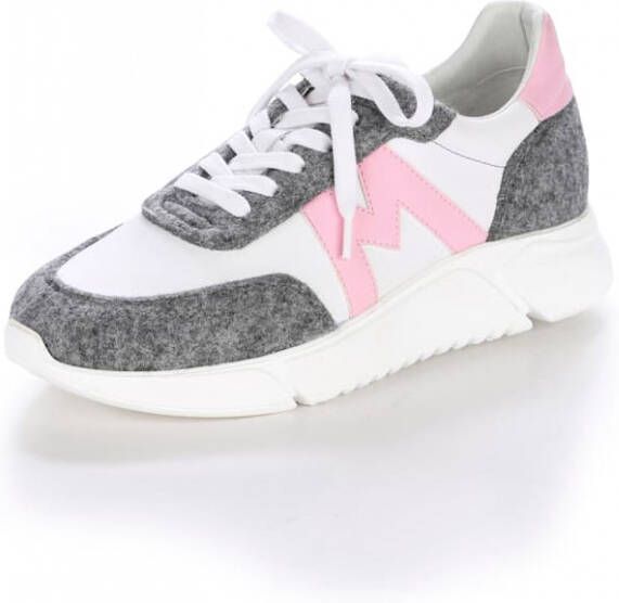 alba moda Sneaker Runner Wit Grijs Roze