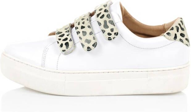 SIENNA Sneaker met klittenbandsluiting Wit