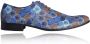 Lureaux Blue Blazing Kleurrijke Schoenen Voor Heren Veterschoenen Met Print - Thumbnail 2