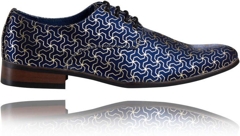 Lureaux Blue Majesty Handgemaakte Nette Schoenen Voor Heren