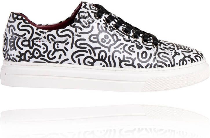 Lureaux Doodle Arty Sneakers Handgemaakte Nette Schoenen Voor Heren